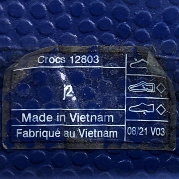 Crocs Kids Size J2 Handle It Blue Easy On Lightweight Pull On Rubber Rain Boots - Picture 16 of 16